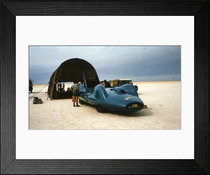 Framed Print : Bluebird CN7 in temporary canvas hangar for World Record attempt, Lake Eyre, Australia Framed Print : Bluebird CN7 in temporary canvas hangar for World Record attempt, Lake Eyre, Australia