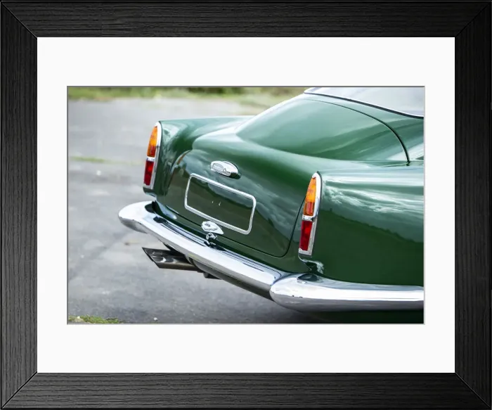 Framed Print : Rear of a 1961 Aston Martin DB4 GT previously owned by Donald Campbell. Creator: Unknown Framed Print : Rear of a 1961 Aston Martin DB4 GT previously owned by Donald Campbell. Creator: Unknown