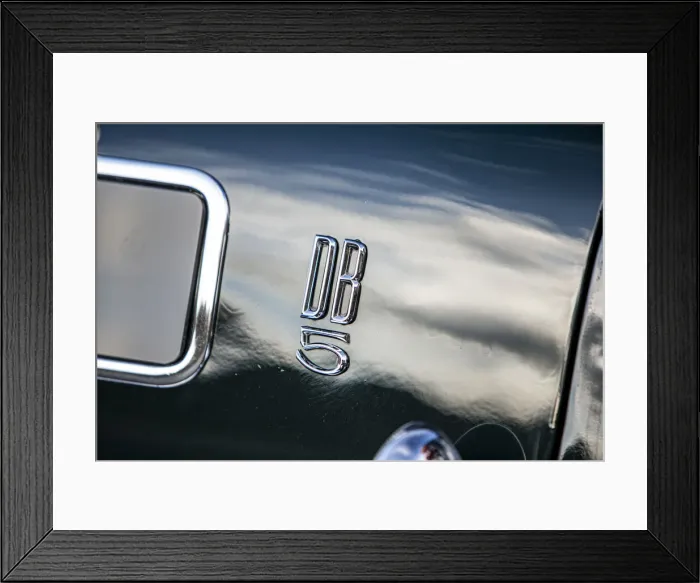 Framed Print : Logo on a 1965 Aston Martin DB5. Creator: Unknown Framed Print : Logo on a 1965 Aston Martin DB5. Creator: Unknown