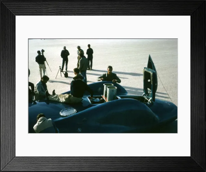 Framed Print : Mechanics working on Bluebird CN7 at lake Eyre for World Land speed record attempt, 1964 Framed Print : Mechanics working on Bluebird CN7 at lake Eyre for World Land speed record attempt, 1964