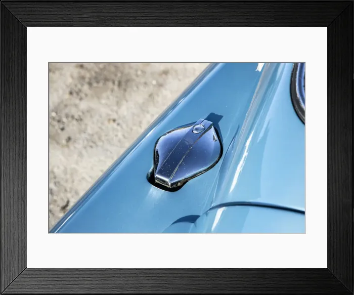 Framed Print : Petrol filler cap of a 1961 Aston Martin DB4 GT SWB lightweight. Creator: Unknown Framed Print : Petrol filler cap of a 1961 Aston Martin DB4 GT SWB lightweight. Creator: Unknown