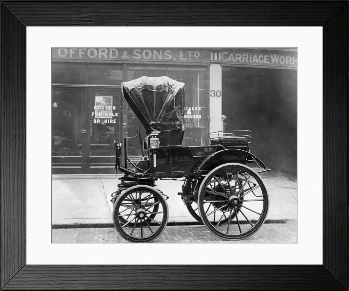 Framed Print : 1897 Headland electric dog cart. Creator: Unknown Framed Print : 1897 Headland electric dog cart. Creator: Unknown