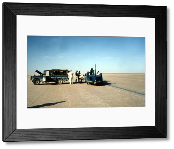 Framed Print : Bluebird CN7 World Land Speed Record attempt, Lake Eyre, Australia, 1964 Framed Print : Bluebird CN7 World Land Speed Record attempt, Lake Eyre, Australia, 1964