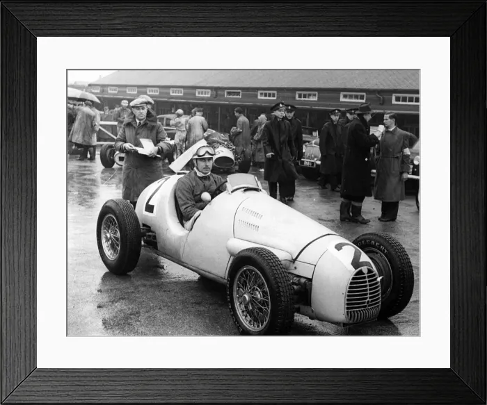 Framed Print : Gordini of Belgian racing driver Andre Pillette in the paddock at Aintree, Merseyside Framed Print : Gordini of Belgian racing driver Andre Pillette in the paddock at Aintree, Merseyside