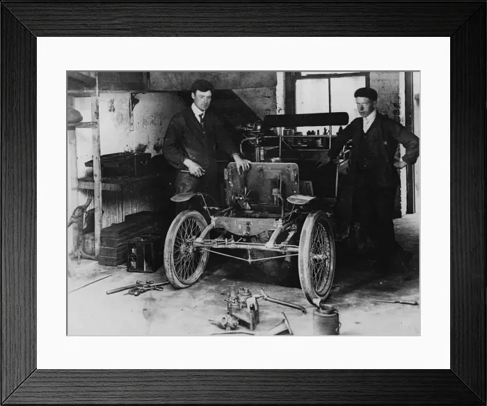 Framed Print : 1901 New Orleans car under repair. Creator: Unknown Framed Print : 1901 New Orleans car under repair. Creator: Unknown