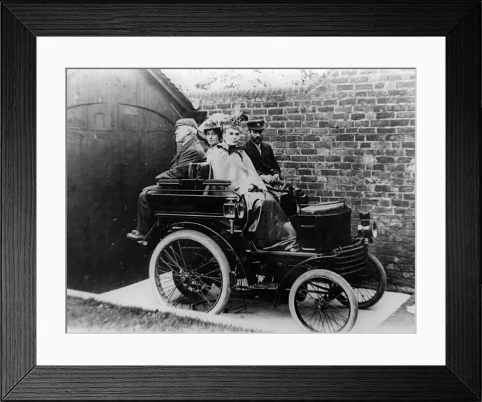 Framed Print : 1900 Belsize dog cart, sold as a Marshall. Creator: Unknown Framed Print : 1900 Belsize dog cart, sold as a Marshall. Creator: Unknown