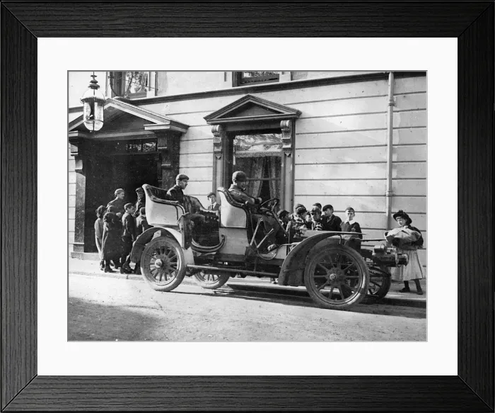 Framed Print : Claude Johnson behind the wheel of a 1905 Rolls-Royce 20hp. Creator: Unknown Framed Print : Claude Johnson behind the wheel of a 1905 Rolls-Royce 20hp. Creator: Unknown