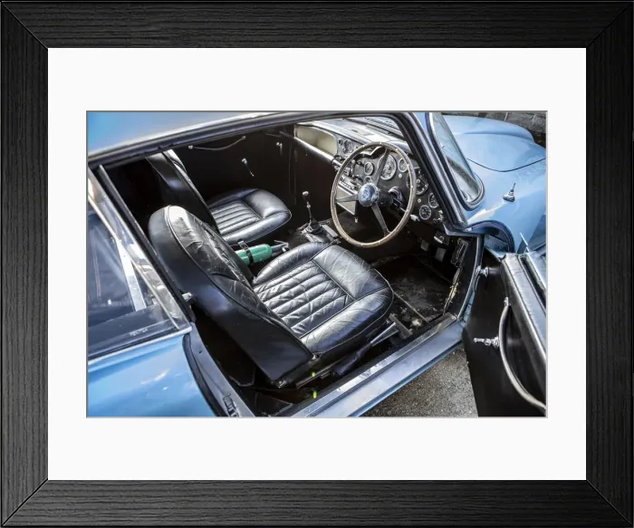 Framed Print : Interior of a 1961 Aston Martin DB4 GT SWB lightweight. Creator: Unknown Framed Print : Interior of a 1961 Aston Martin DB4 GT SWB lightweight. Creator: Unknown