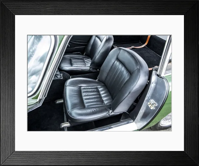 Framed Print : Front seats of a 1961 Aston Martin DB4 GT previously owned by Donald Campbell Framed Print : Front seats of a 1961 Aston Martin DB4 GT previously owned by Donald Campbell