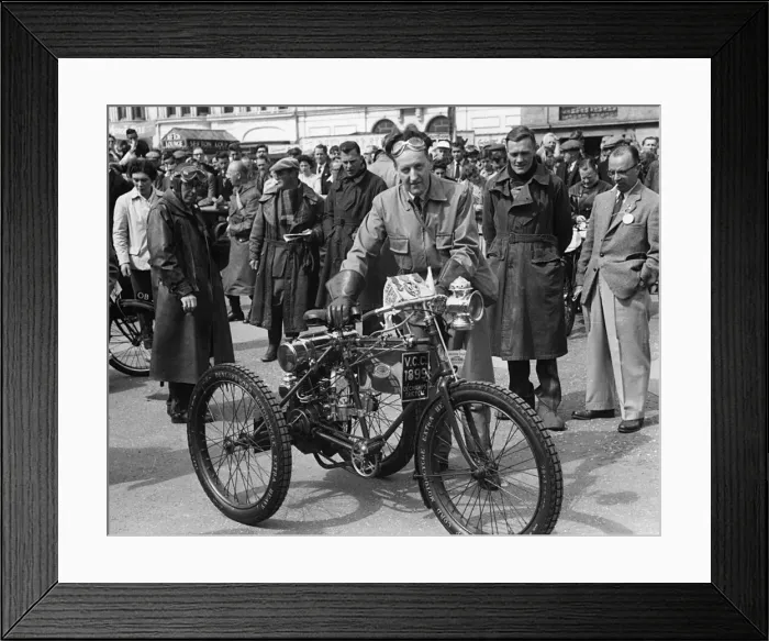 Framed Print : 1899 Dechamps tricycle. Creator: Unknown