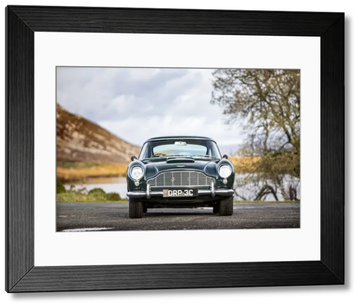 Framed Print : Front view of a 1965 Aston Martin DB5. Creator: Unknown Framed Print : Front view of a 1965 Aston Martin DB5. Creator: Unknown