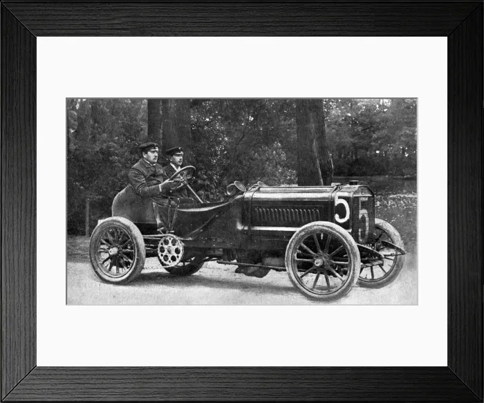 Framed Print : Richard Brasier of French racing driver Leon Thery, winner of the 1904 Gordon Bennett Cup Framed Print : Richard Brasier of French racing driver Leon Thery, winner of the 1904 Gordon Bennett Cup