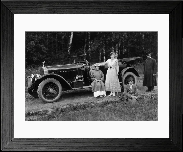 Framed Print : Grand Duke Michael of Russia with a 1914 Rolls-Royce Silver Ghost. Creator: Unknown Framed Print : Grand Duke Michael of Russia with a 1914 Rolls-Royce Silver Ghost. Creator: Unknown