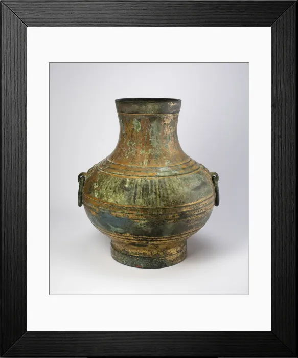 Framed Print : Wine Vessel (hu or zhong), Western Han dynasty (206 B. C. -A. D. 9), 2nd / 1st century B. C Framed Print : Wine Vessel (hu or zhong), Western Han dynasty (206 B. C. -A. D. 9), 2nd / 1st century B. C