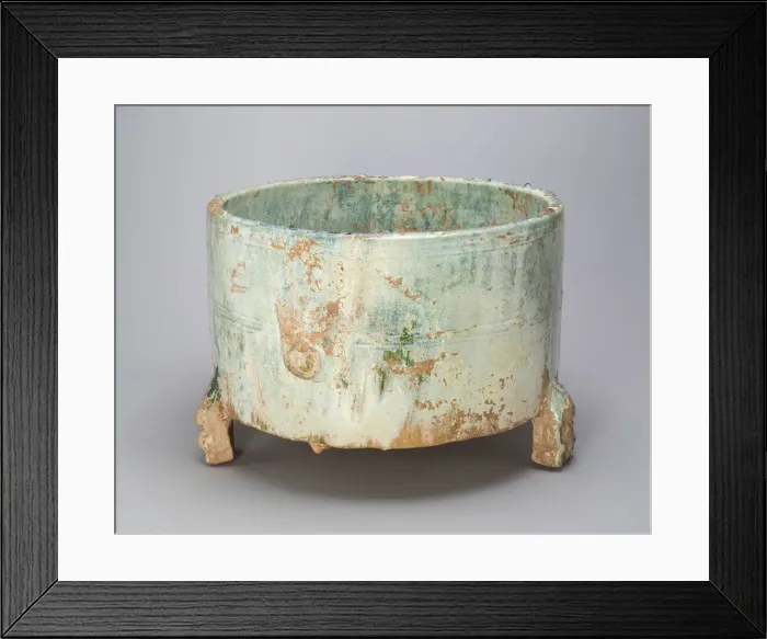 Framed Print : Tripod Cylindrical Jar (Lian or Zun), Eastern Han dynasty (25-220 A. D. ), 2nd century Framed Print : Tripod Cylindrical Jar (Lian or Zun), Eastern Han dynasty (25-220 A. D. ), 2nd century