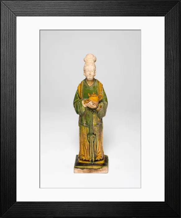 Framed Print : Attendant Holding a Teapot, Ming dynasty (1368-1644). Creator: Unknown Framed Print : Attendant Holding a Teapot, Ming dynasty (1368-1644). Creator: Unknown
