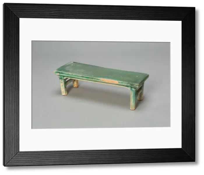 Framed Print : Miniature Bench (Mingqi), Ming dynasty (1368-1644). Creator: Unknown Framed Print : Miniature Bench (Mingqi), Ming dynasty (1368-1644). Creator: Unknown