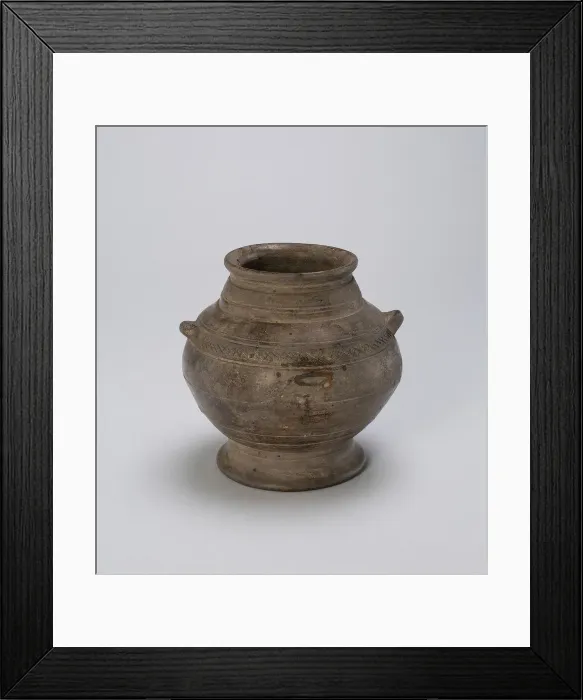 Framed Print : Jar with Grooved Bands and Loop Handles, Shang dynasty, 12th-11th century B. C Framed Print : Jar with Grooved Bands and Loop Handles, Shang dynasty, 12th-11th century B. C