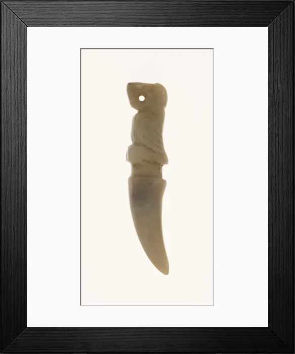 Framed Print : Bird Pointed Pendant, Shang or Western Zhou period, 13th / 10th century B. C Framed Print : Bird Pointed Pendant, Shang or Western Zhou period, 13th / 10th century B. C