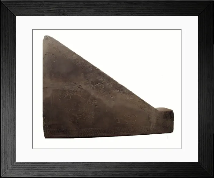 Framed Print : Triangular Brick with Horse, Phoenix, and Tigers, Western Han dynasty, c. 1st cent. B. C Framed Print : Triangular Brick with Horse, Phoenix, and Tigers, Western Han dynasty, c. 1st cent. B. C