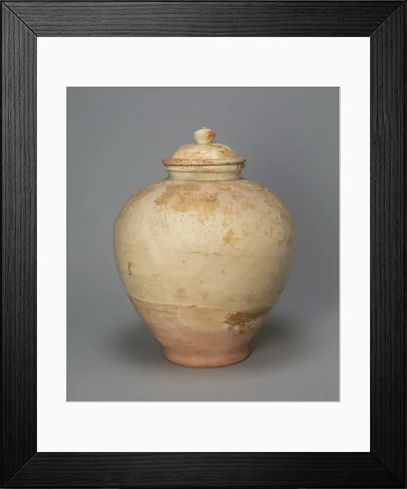 Framed Print : Covered Jar, Tang dynasty (618-906), early 8th century. Creator: Unknown Framed Print : Covered Jar, Tang dynasty (618-906), early 8th century. Creator: Unknown