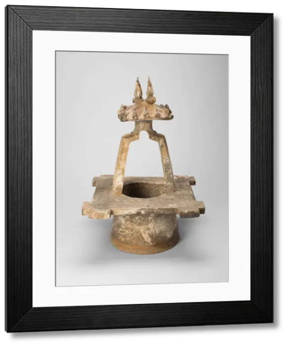 Framed Print : Wellhead with Roosters, Han dynasty (206 B. C. -A. D. 220), 1st century B. C. / A. D Framed Print : Wellhead with Roosters, Han dynasty (206 B. C. -A. D. 220), 1st century B. C. / A. D