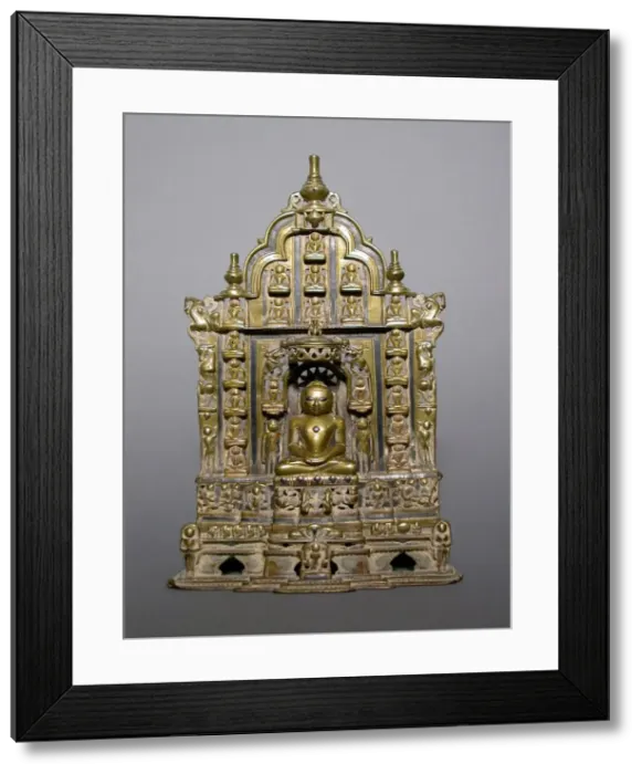 Framed Print : Altarpiece with Twenty-Second Jaina Tirthankara Neminatha Surrounded by Twenty-... 1498 Framed Print : Altarpiece with Twenty-Second Jaina Tirthankara Neminatha Surrounded by Twenty-... 1498