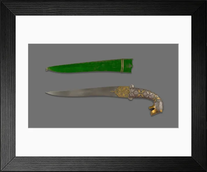 Framed Print : Dagger with Lion-Head Pommel, 17th / 18th century. Creator: Unknown Framed Print : Dagger with Lion-Head Pommel, 17th / 18th century. Creator: Unknown