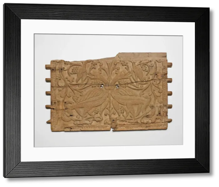 Framed Print : Carved Panel with Mythical Birds, Late 16th century. Creator: Unknown Framed Print : Carved Panel with Mythical Birds, Late 16th century. Creator: Unknown