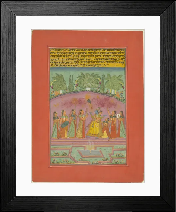Framed Print : Ragini Vasanta, Page from a Jaipur Ragamala Set, 1750 / 70. Creator: Unknown Framed Print : Ragini Vasanta, Page from a Jaipur Ragamala Set, 1750 / 70. Creator: Unknown