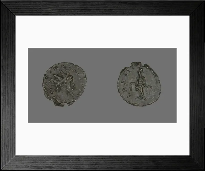 Framed Print : Antoninianus (Coin) Portraying Emperor Tetricus, 271-274. Creator: Unknown Framed Print : Antoninianus (Coin) Portraying Emperor Tetricus, 271-274. Creator: Unknown