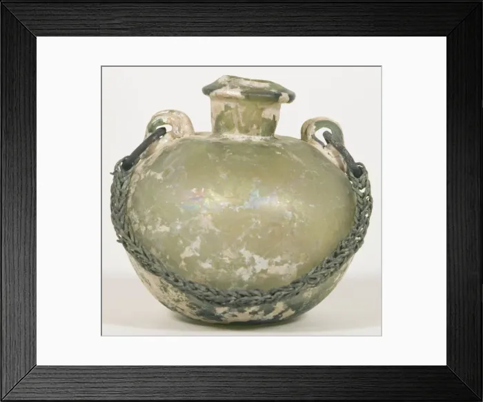 Framed Print : Aryballos (Container for Oil) with Chain, late 1st-2nd century. Creator: Unknown Framed Print : Aryballos (Container for Oil) with Chain, late 1st-2nd century. Creator: Unknown