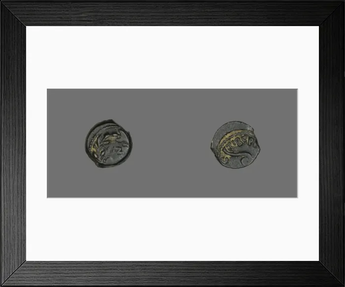 Framed Print : Coin Depicting an Olive Wreath, 30-31, Procurator: Pontius Pilatus (reign of Tiberius) Framed Print : Coin Depicting an Olive Wreath, 30-31, Procurator: Pontius Pilatus (reign of Tiberius)