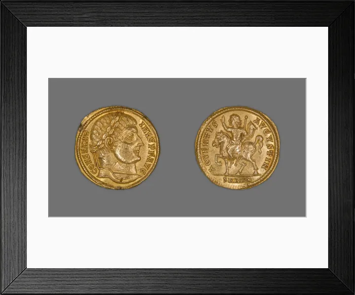 Framed Print : Solidus (Coin) Portraying Emperor Constantine I, Late 324-early 325 AD. Creator: Unknown Framed Print : Solidus (Coin) Portraying Emperor Constantine I, Late 324-early 325 AD. Creator: Unknown