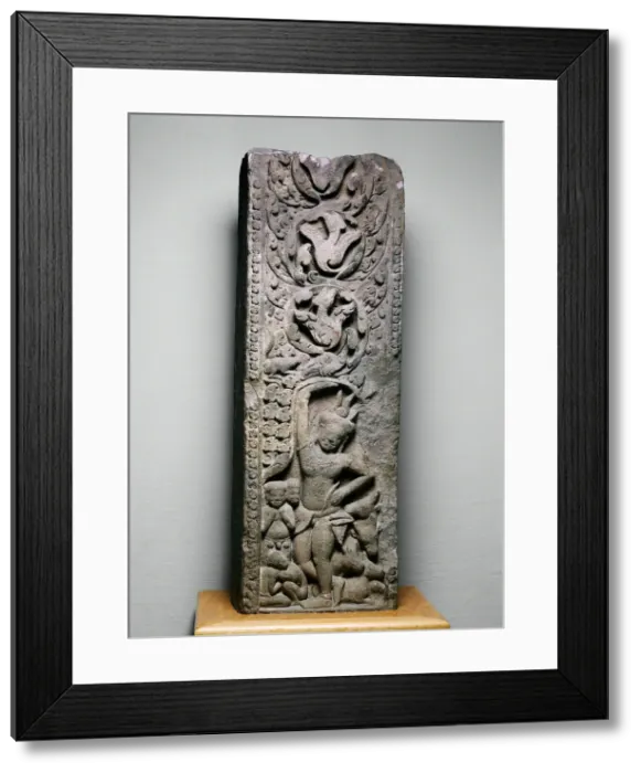 Framed Print : Krishna Lifting Mount Govardhan, Angkor period, 11th century. Creator: Unknown Framed Print : Krishna Lifting Mount Govardhan, Angkor period, 11th century. Creator: Unknown