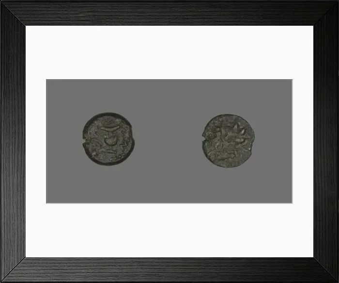 Framed Print : Coin Depicting a Vase, 67-68. Creator: Unknown Framed Print : Coin Depicting a Vase, 67-68. Creator: Unknown