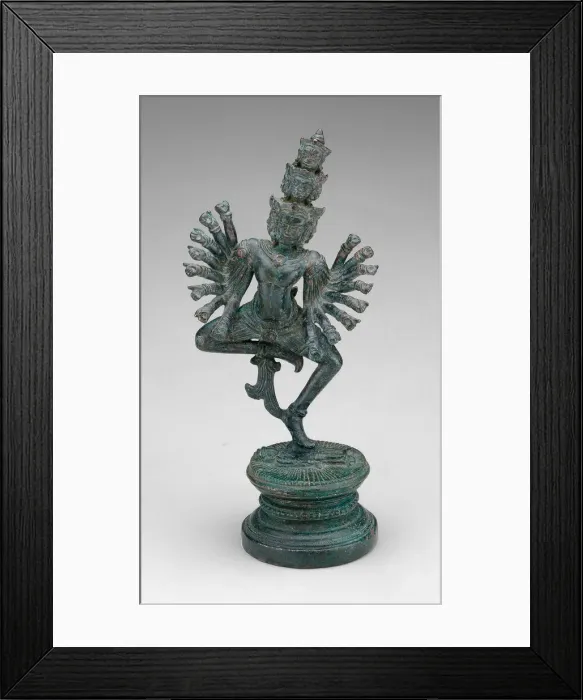 Framed Print : Dancing Hevajra (Ardhaparyanka), Angkor period, 12th / 13th century. Creator: Unknown Framed Print : Dancing Hevajra (Ardhaparyanka), Angkor period, 12th / 13th century. Creator: Unknown
