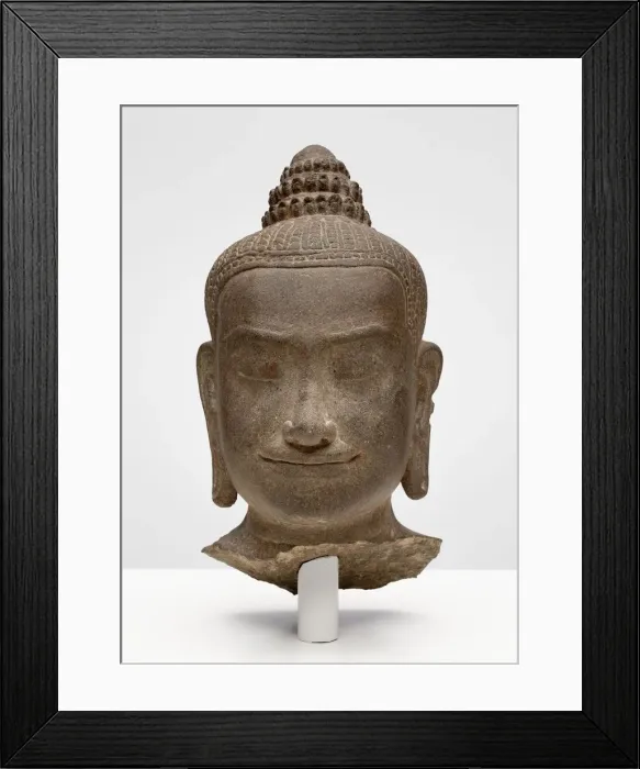 Framed Print : Head of a Buddhist Deity, Possibly Prajnaparamita, Angkor period Framed Print : Head of a Buddhist Deity, Possibly Prajnaparamita, Angkor period