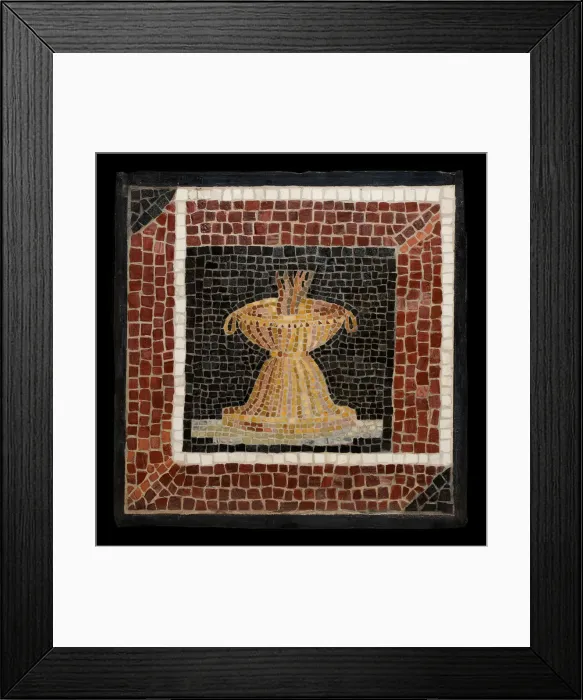 Framed Print : Mosaic Floor Panel Depicting a Brazier, 2nd century. Creator: Unknown Framed Print : Mosaic Floor Panel Depicting a Brazier, 2nd century. Creator: Unknown