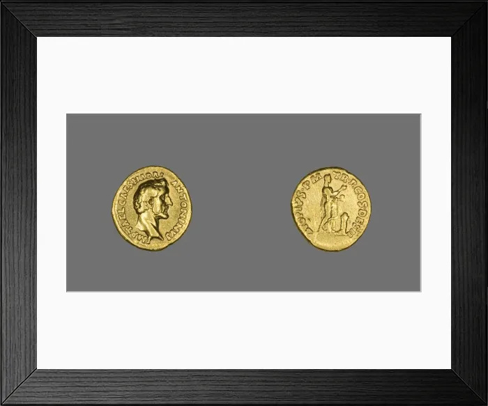 Framed Print : Aureus (Coin) Portraying Emperor Antoninus Pius, 138. Creator: Unknown