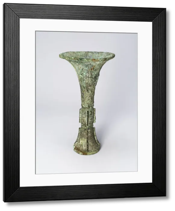 Framed Print : Beaker, Shang dynasty (c. 1600-1050 B. C. ). Creator: Unknown Framed Print : Beaker, Shang dynasty (c. 1600-1050 B. C. ). Creator: Unknown