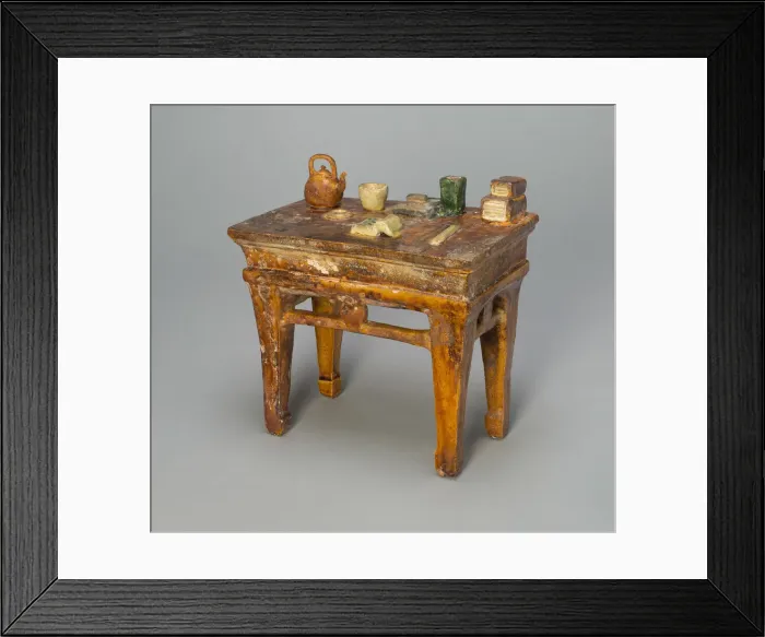 Framed Print : Miniature Table with Scholarly Implements (Mingqi), Ming dynasty (1368-1644) Framed Print : Miniature Table with Scholarly Implements (Mingqi), Ming dynasty (1368-1644)