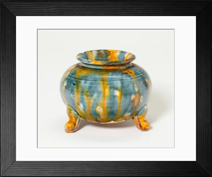 Framed Print : Tripod Jar, Tang dynasty (618-907), first half of 8th century. Creator: Unknown Framed Print : Tripod Jar, Tang dynasty (618-907), first half of 8th century. Creator: Unknown