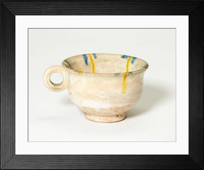 Framed Print : Ring-Handled Cup, Tang dynasty (618-906). Creator: Unknown Framed Print : Ring-Handled Cup, Tang dynasty (618-906). Creator: Unknown