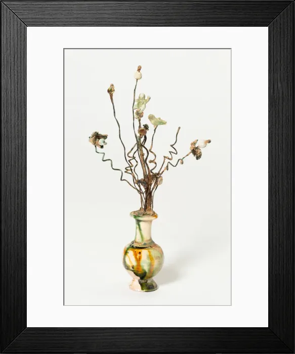 Framed Print : Miniature Vase with Wire Strands and Variegated Materials, Tang dynasty (618-907) Framed Print : Miniature Vase with Wire Strands and Variegated Materials, Tang dynasty (618-907)