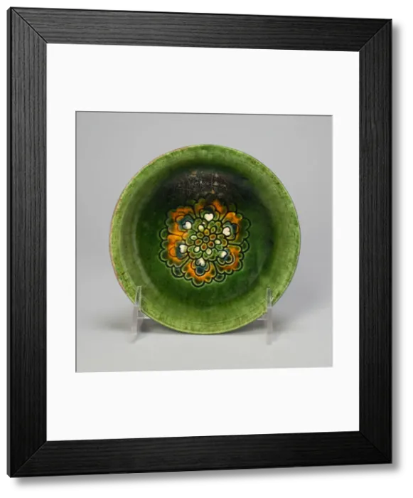 Framed Print : Shallow Dish with Rosette Design, Tang dynasty (618-907), first half of 8th century Framed Print : Shallow Dish with Rosette Design, Tang dynasty (618-907), first half of 8th century