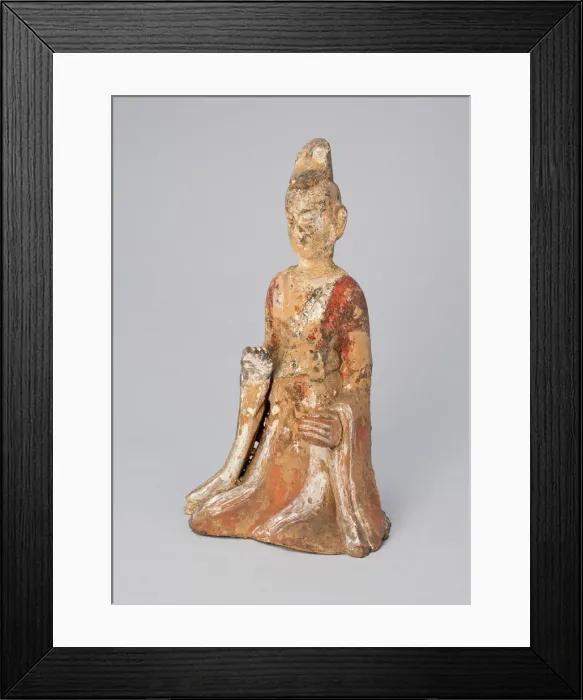 Framed Print : Seated Official, Northern Wei dynasty (386-535), c. 5th century with later restoration Framed Print : Seated Official, Northern Wei dynasty (386-535), c. 5th century with later restoration