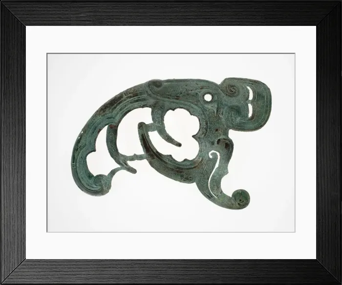 Framed Print : Pair of Plaques with Profile Animal Heads, Western Zhou dynasty, 10th / 8th century B. C Framed Print : Pair of Plaques with Profile Animal Heads, Western Zhou dynasty, 10th / 8th century B. C