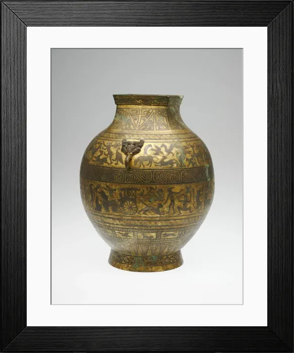 Framed Print : Jar (Hu), Jar: Han dynasty (206 BC-220 AD); decoration: 20th century. Creator: Unknown Framed Print : Jar (Hu), Jar: Han dynasty (206 BC-220 AD); decoration: 20th century. Creator: Unknown