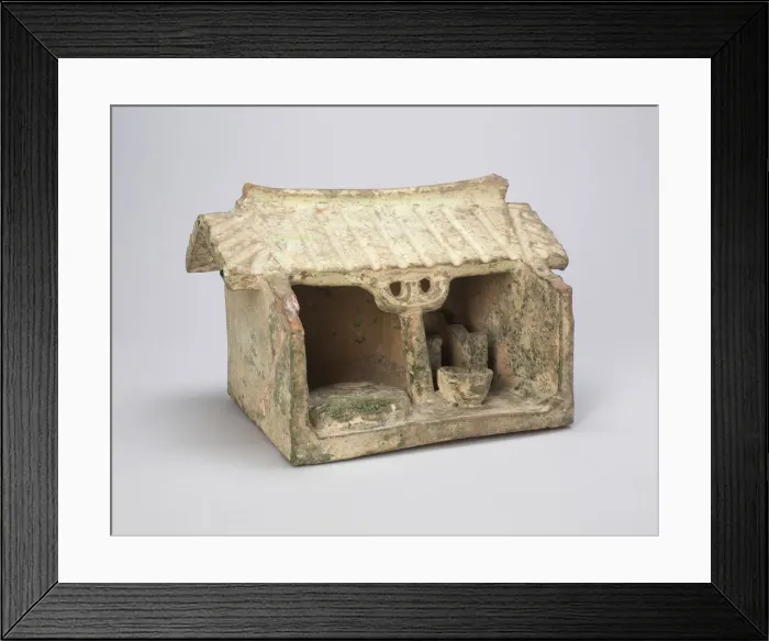 Framed Print : Farm Shed with Grain Mill, Eastern Han dynasty (A. D. 25-220). Creator: Unknown Framed Print : Farm Shed with Grain Mill, Eastern Han dynasty (A. D. 25-220). Creator: Unknown